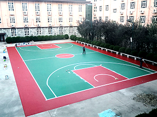 山东威海橡胶篮球场施工多少钱