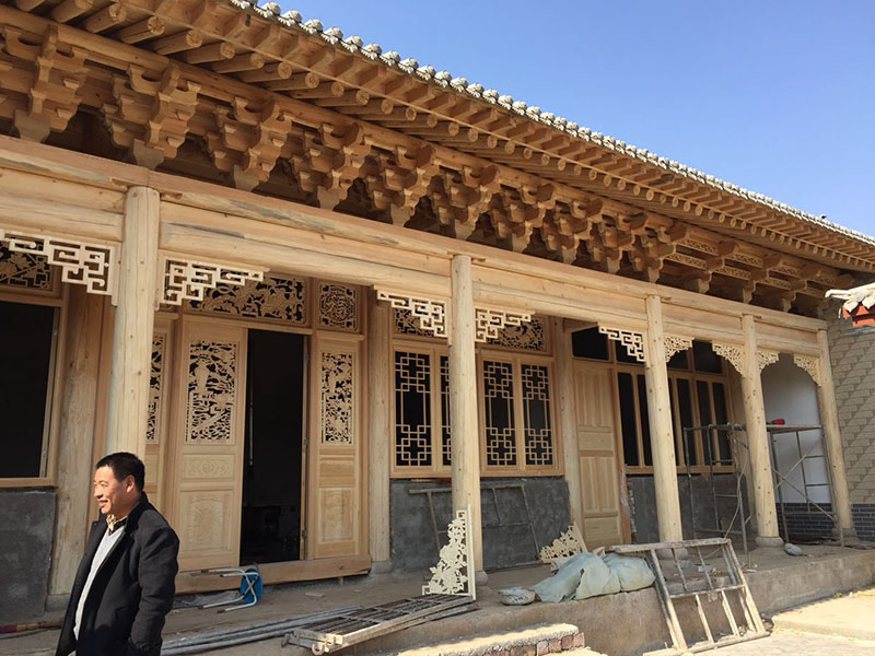 甘肃农村仿古木大门_买专业的实木门，就来