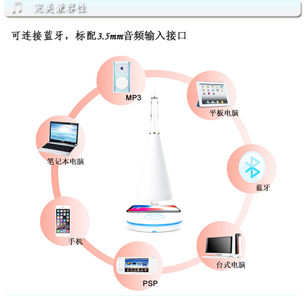 创意无线充电-音乐台灯供应厂家&nbsp;&nbsp;无线充电音响灯&nbsp;&nbsp;蓝牙音响灯