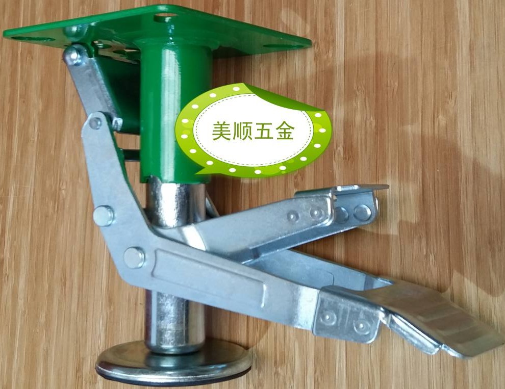供应美顺4系列6寸日式地刹器汽车料架子车定向脚轮  支撑架  顶高器