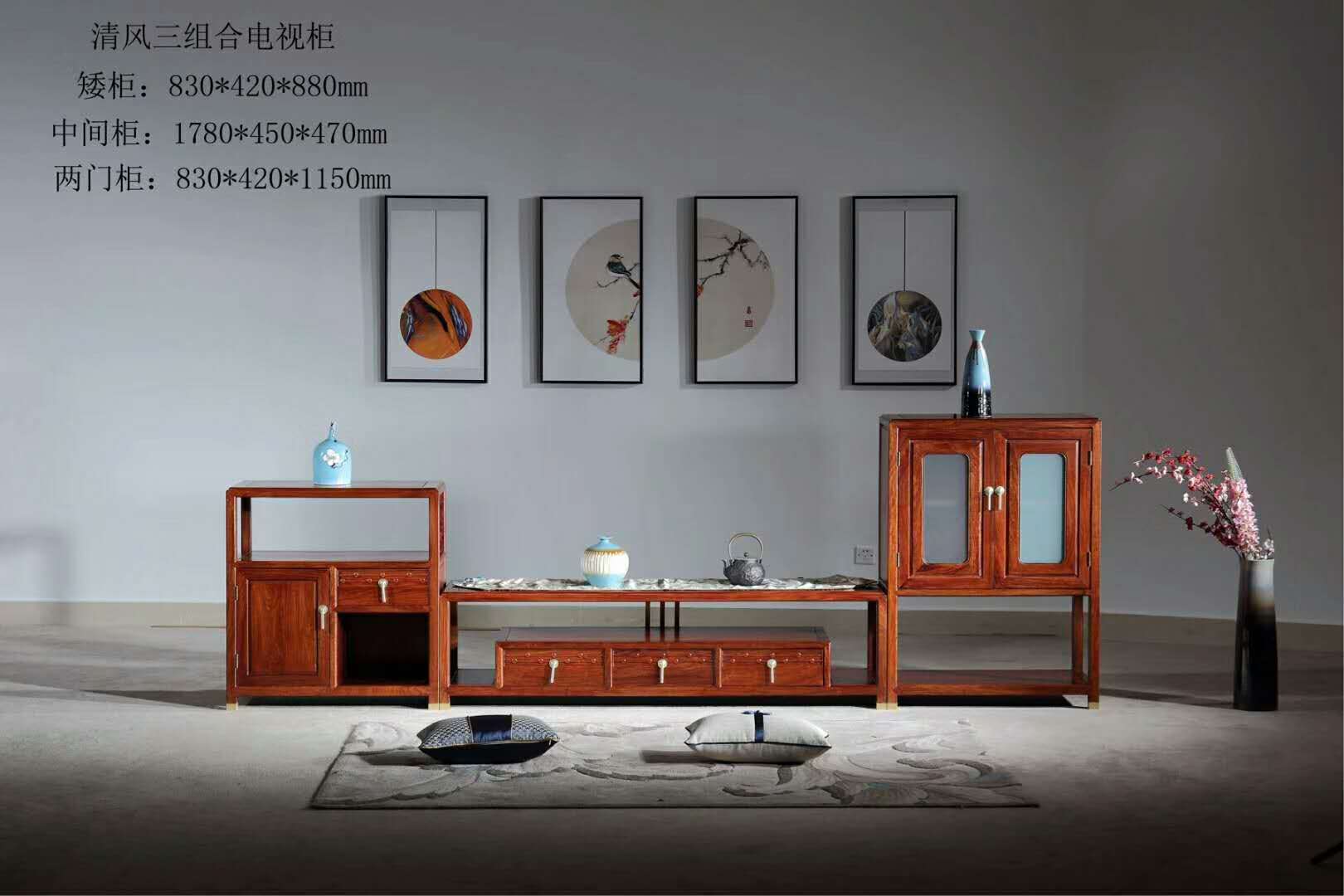 浙江东阳红木厂家御美尚品  大果紫檀  红木沙发大床  家具