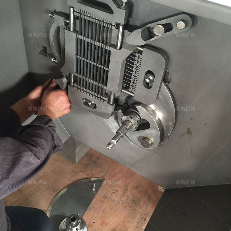 可调中药350型冻肉切丁机视频  可调切冻鱼丁  中药切丁  果蔬切丁