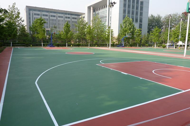 硅pu蓝球场价格 做硅pu篮球场  供应硅pu材料