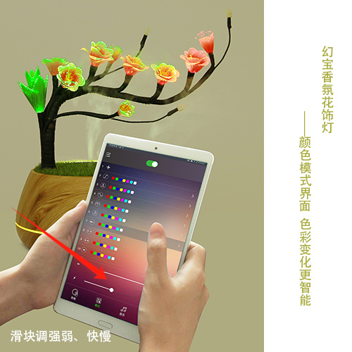 厂家供应幻宝香氛花饰小夜灯LED创意灯饰浪漫摆件  创意花饰  智能灯饰  创意浪漫摆件