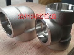 沧州润铭双相钢承插三通价格  双相钢管件  螺纹三通