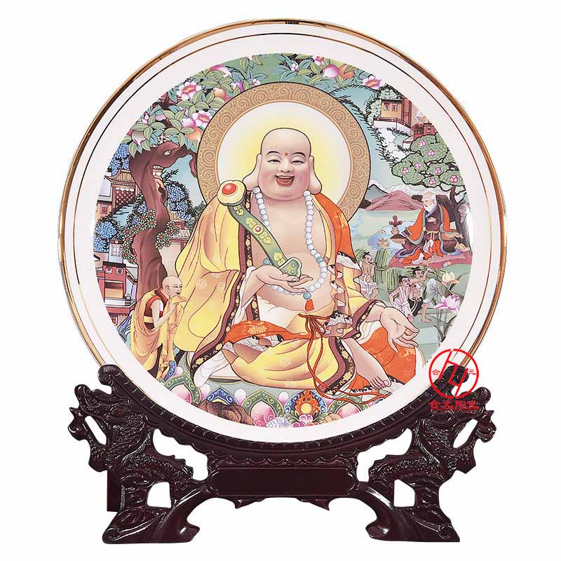 北京世园会纪念品陶瓷盘摆件，装饰圆盘定制  陶瓷装饰盘