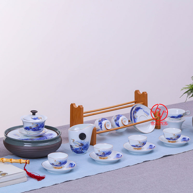 定做景德镇陶瓷茶具礼品套装 定做陶瓷茶具礼品 陶瓷功夫茶具