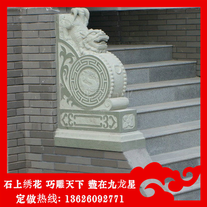 惠安石雕抱鼓石 仿古抱鼓石 青石抱鼓石