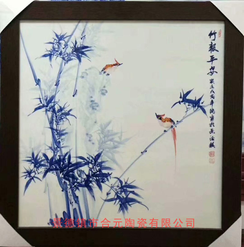 景德镇手绘青花瓷板画 陶瓷瓷板画定做&nbsp;&nbsp;景德镇瓷板画
