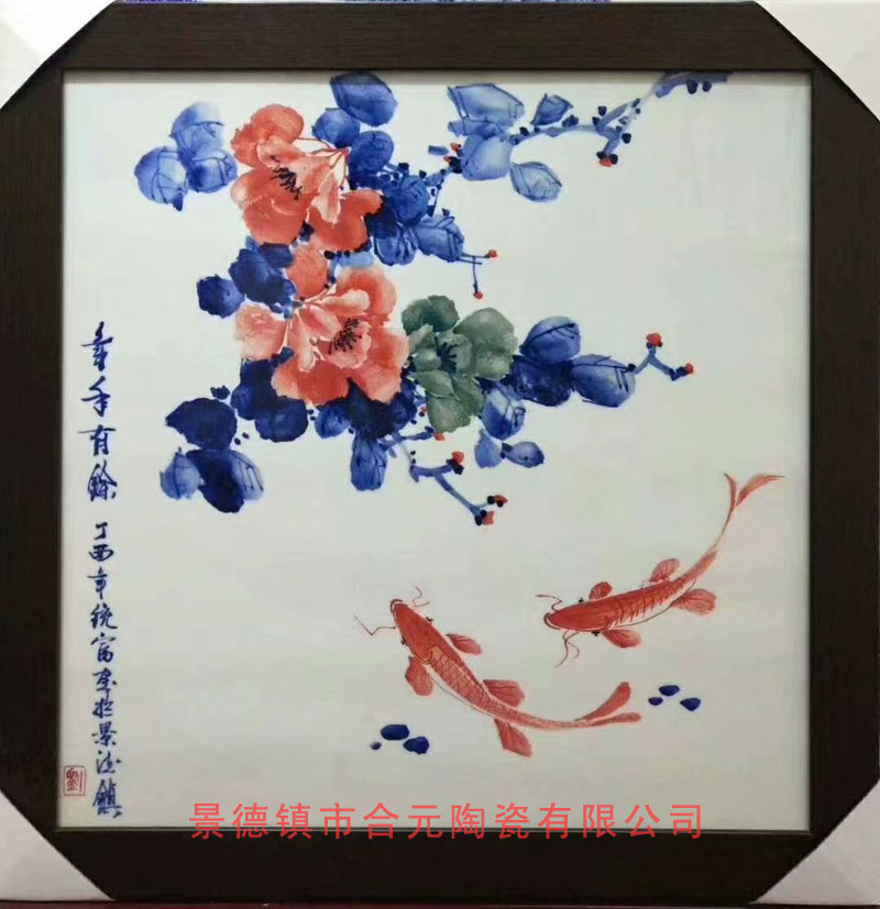 景德镇手绘青花瓷板画 陶瓷瓷板画定做&nbsp;&nbsp;景德镇瓷板画