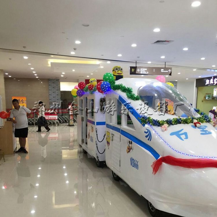 广场无轨观光火车仿古造型非常美观 电动 小火车