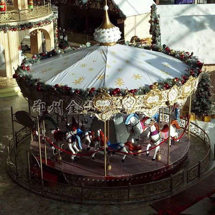 新型旋转木马可移动转马 豪华转马游乐设备  价格