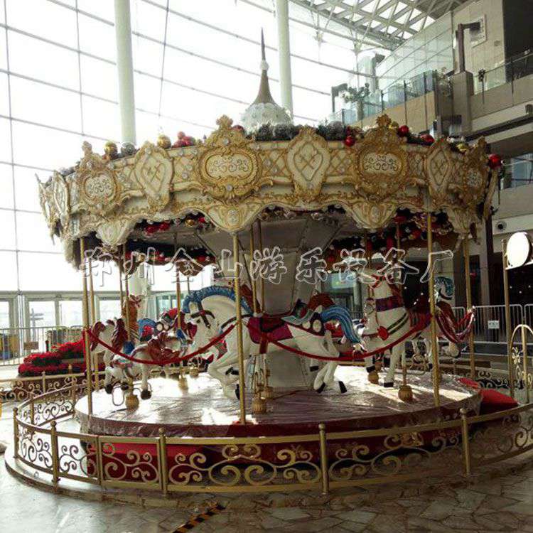 儿童游乐设备旋转木马,金山游乐豪华转马 乐园 价格