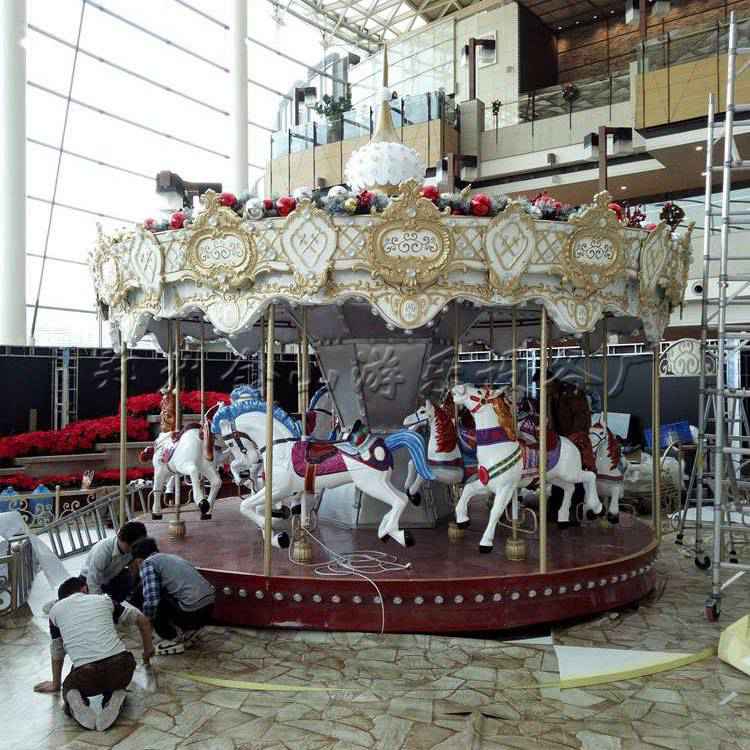 儿童游乐设备旋转木马,金山游乐豪华转马 乐园 价格