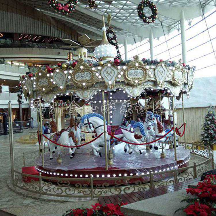 厂家供应新颖靓丽的豪华转马 旋转木马价格 乐园