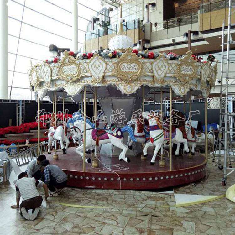 厂家供应新颖靓丽的豪华转马 旋转木马价格 乐园
