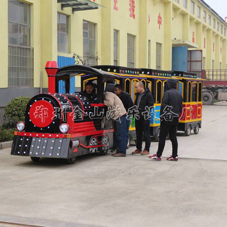 室内外商场新型儿童游乐设备无轨小火车  电动