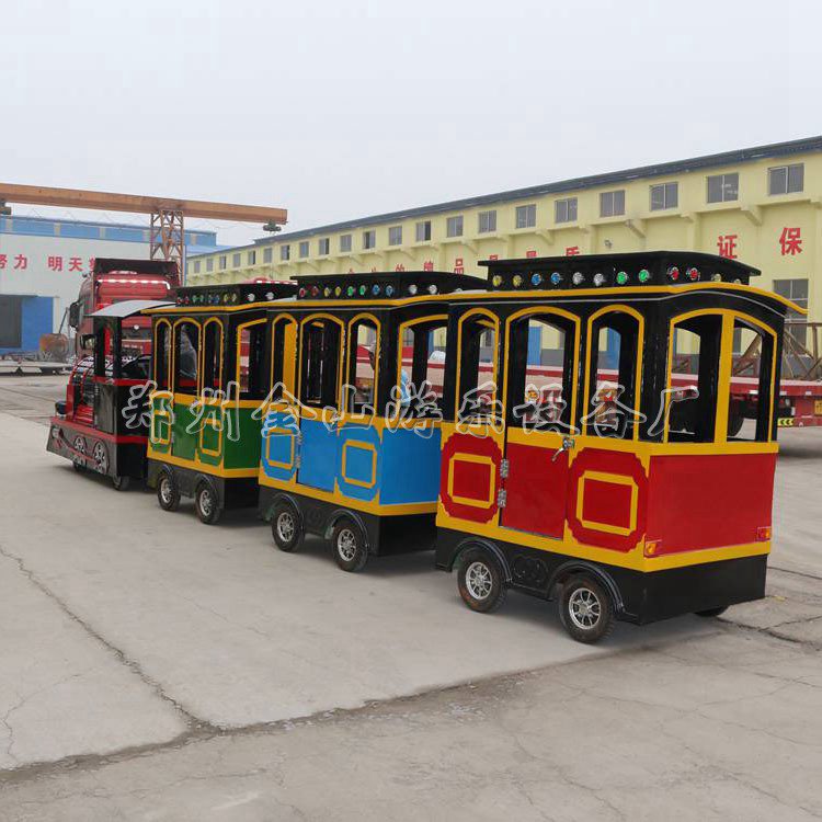 室内外商场新型儿童游乐设备无轨小火车  电动