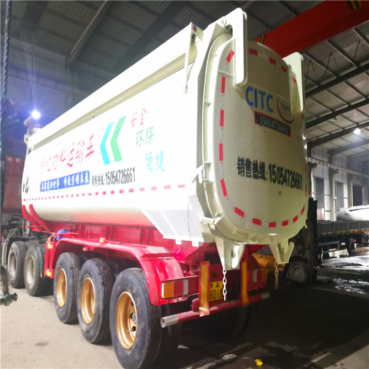 粉粒物料运输 罐式后翻半挂车 砂石料运输半挂车  砂石料运输车
