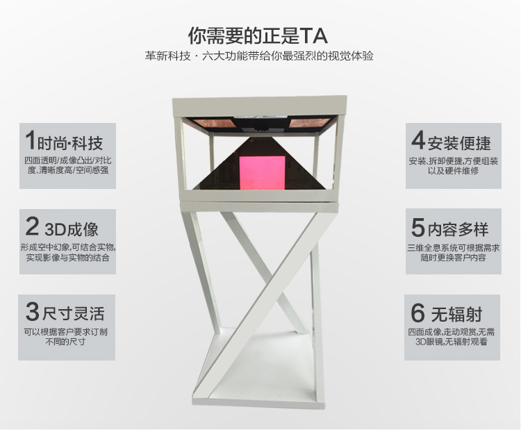 3D全息成像展示  3D成像  全息投影  一体机