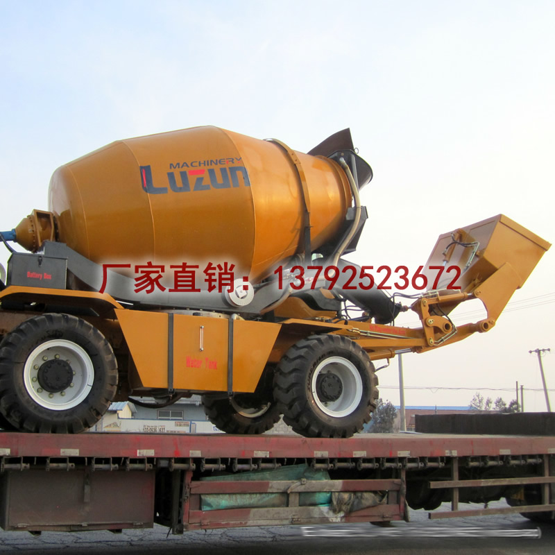鲁樽4方峨眉山小型混凝土搅拌机价格热销新款  自动上料搅拌车  移动式搅拌机  小型混凝土搅拌车