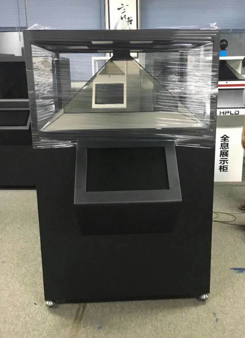 360全息金字塔全息投影玻璃展示柜支持定制  空中成像柜