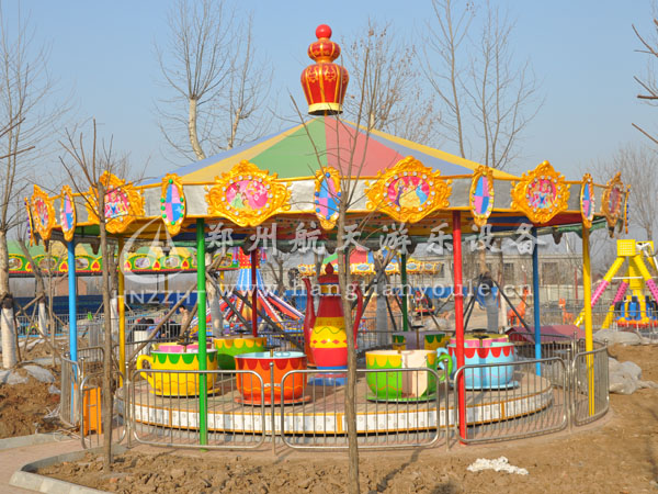 航天游乐设备制作精美有趣9座咖啡杯  游乐场设备  儿童游乐设备