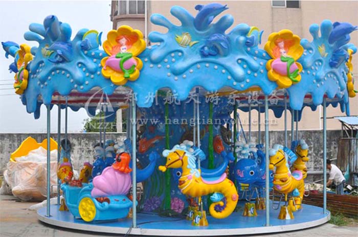 航天游乐推出新型游乐设施海洋转马  2019爆款  传动转马批发  厂家批发