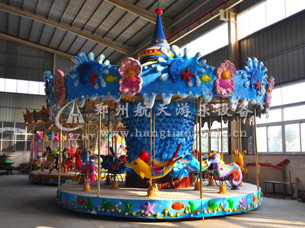 航天游乐推出新型游乐设施海洋转马  2019爆款  传动转马批发  厂家批发