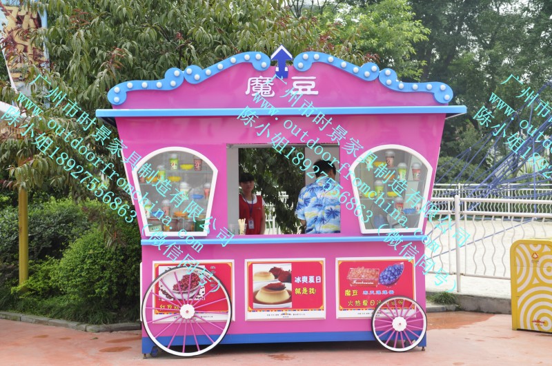 广州游乐园纪念品售卖屋美食街小吃售卖车户外咖啡屋  景区花车  步行街售卖车  小饰品售卖车