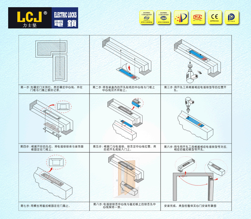 成都LCJ力士坚电插锁EC235-2带信号反馈  力士坚电锁  门禁电锁  成都力士坚