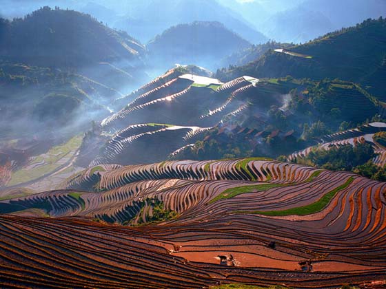 三江程阳八寨 世界奇观龙脊梯田 桂林山水四天高铁  桂林旅游