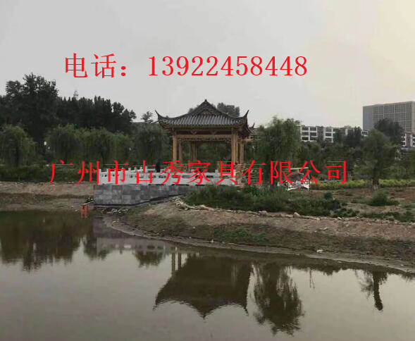 中式古典木质走廊,景观防腐木休闲长廊设计  中式防腐木休闲长廊