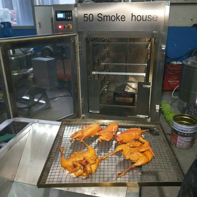 熟食烤肉燃气烟熏炉哈尔滨红肠加工设备  燃气烟熏炉厂家  牛肉干烟熏炉  全自动红肠蒸熏炉