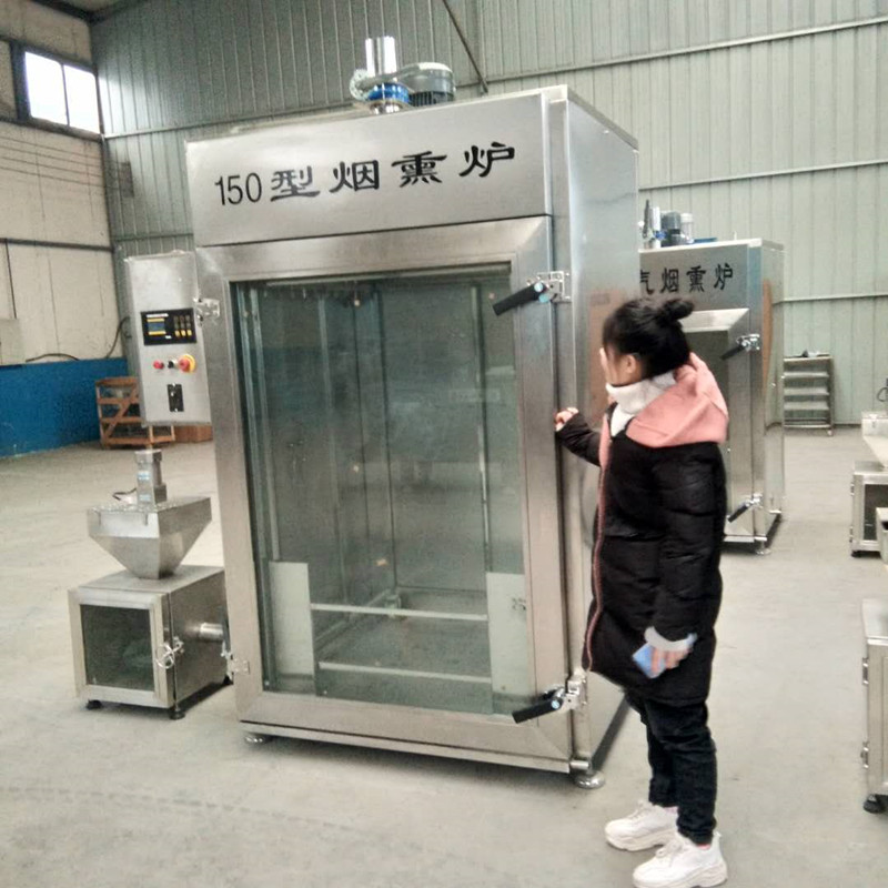 全自动燃气烟熏炉 甘肃腊肉加工设备 新型熏鸡上色机器  烟熏红肠设备  小型豆干烟熏炉  新型熏鸡燃气烟熏炉