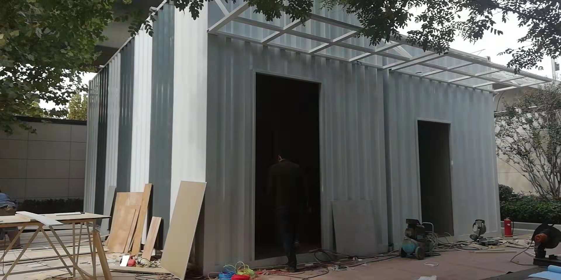 住人集装箱房铁箱样板间售楼部  集装箱别墅
