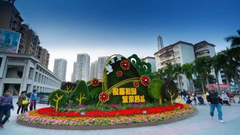 福州植物绿雕立体花坛绿化景观工程施工承包  福州立体花坛  福州绿雕工程