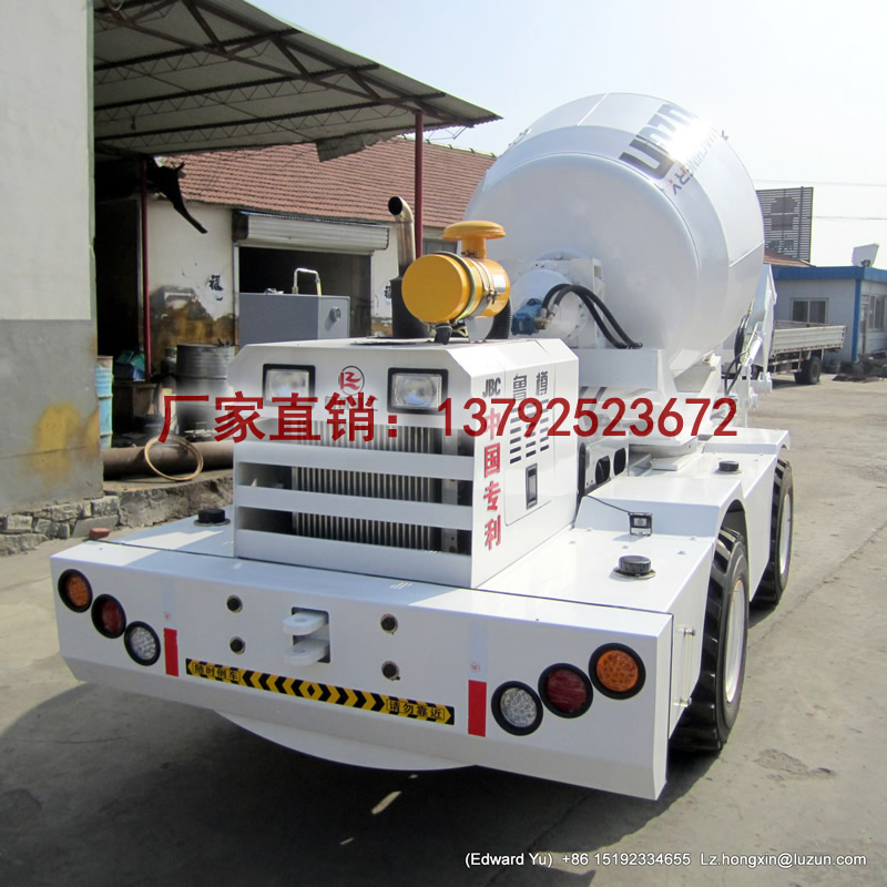 鲁樽4方小型混凝土搅拌车尺寸热销新款  自动上料搅拌车  移动式搅拌机