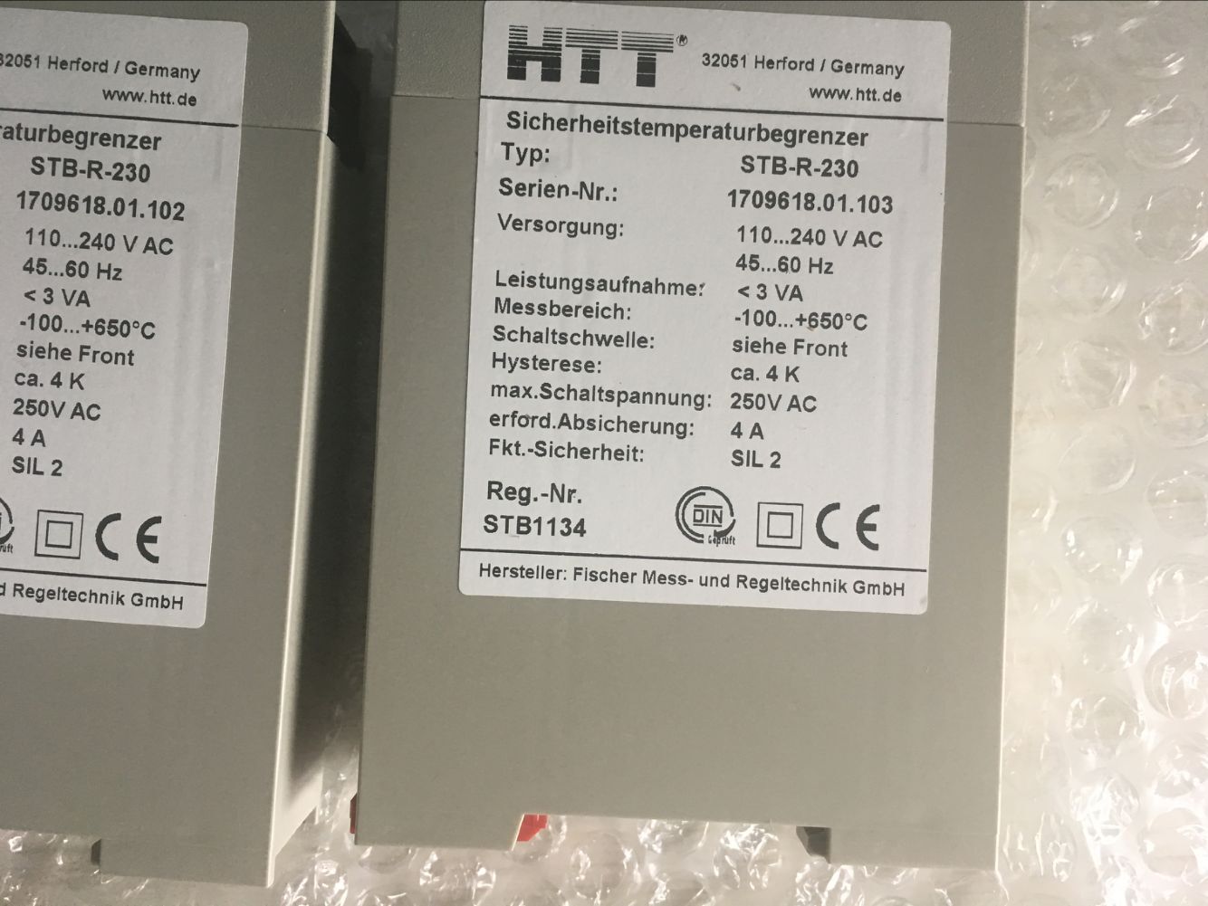 HTT温控开关STB-R-230  0-255度