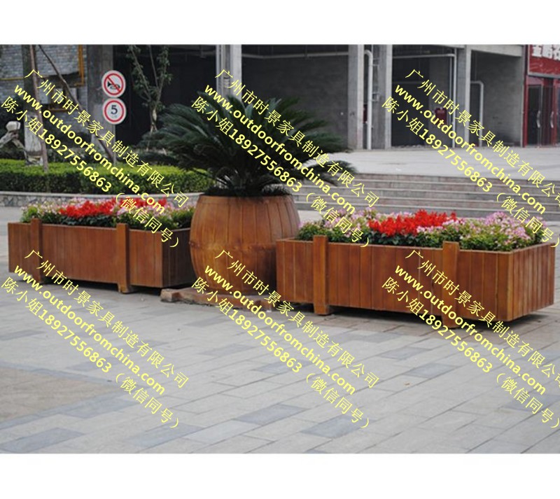 绿化实木花箱，住宅阳台庭院实木花箱步行街景观花箱  防腐木花箱  花箱批发  厂家直销