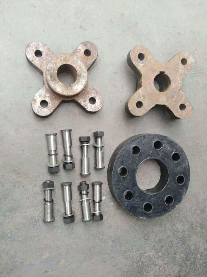 天水1200铝渣球磨机联轴器专用橡胶八孔垫配件  球磨机配件
