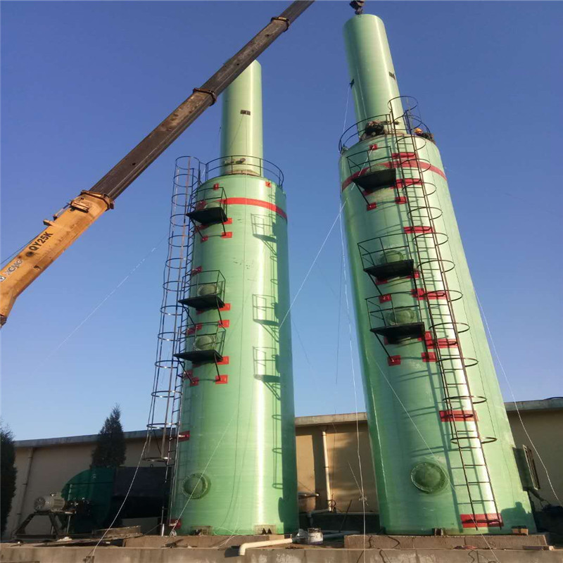 山西除尘脱硫塔&南楼镇建材厂除尘脱硫塔竣工三阳维奇  砖厂除尘脱硫塔  砖窑除尘脱硫塔