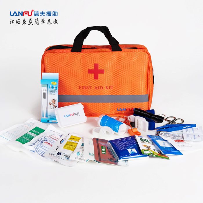 户外旅行汽车自驾地震应急救护包 蓝夫LF-12008急救包  车载急救包  户外急救包  学校急救包