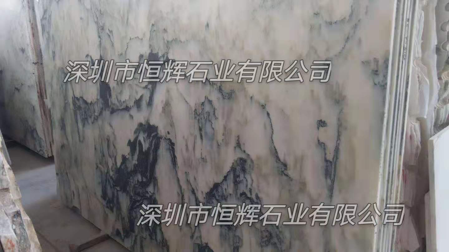 国外进口山水绿大理石-天然石材  大理石价格  大理石背景墙  大理石批发