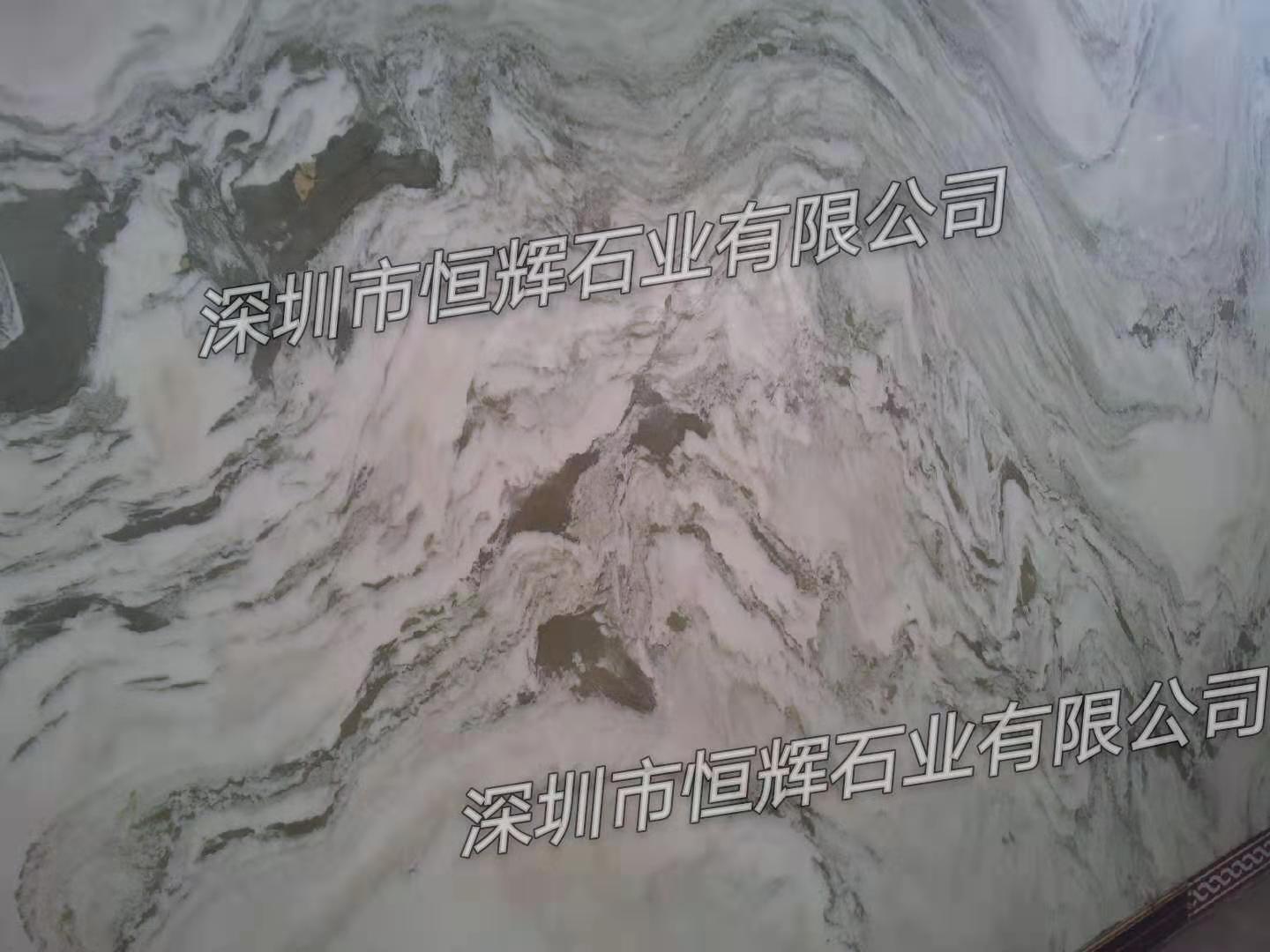 国外进口山水绿大理石-天然石材  大理石价格  大理石背景墙  大理石批发