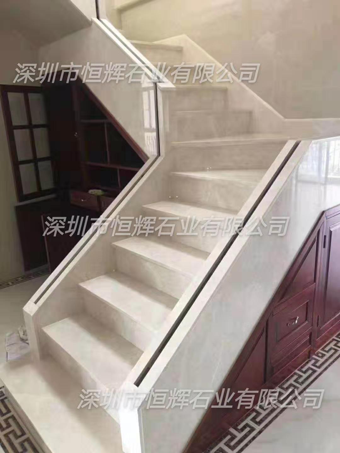 豪华别墅大理石阶梯  进口大理石  大理石台阶