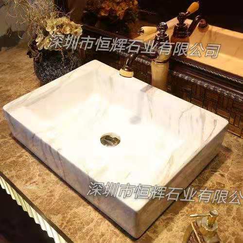 现代简约北欧大理石盆台  深圳大理石盆台价格  深圳大理石面盆  深圳家用大理石盆面