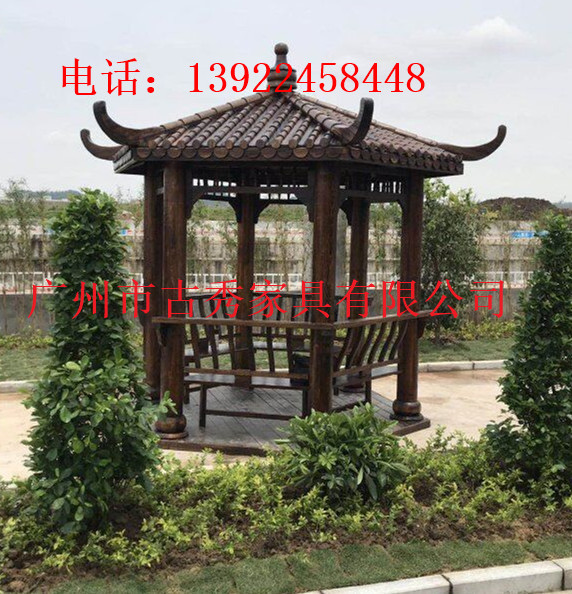 花园实木凉亭，户外防腐木亭子，广州古建木质凉亭