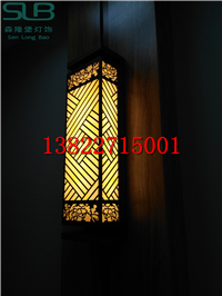 中式仿古壁灯方形仿云石壁灯LED路灯走廊楼道壁灯  方形壁灯