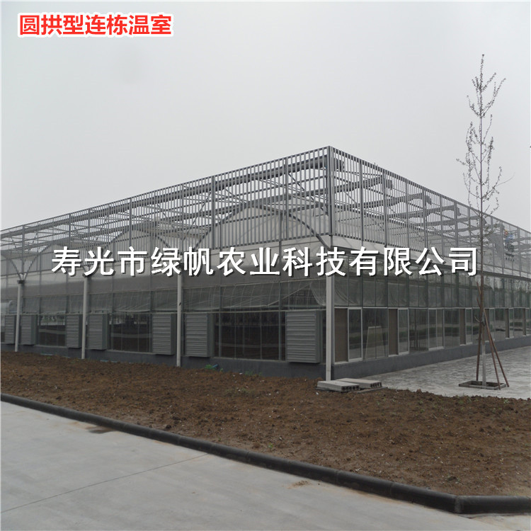 圆拱型连栋温室 薄膜连栋 日光温室 智能温室 大棚骨架  薄膜连栋温室